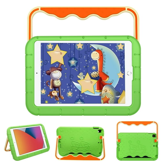 TECH CIRCLE Universal Case for iPad Pro (11-inch) & iPad Air (10.9-inch) Tablets - Kickstand Handle Rugged Case, Green