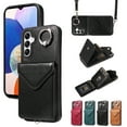 thumbnail image 1 of TECH CIRCLE Wallet Case with Card Holder For Galaxy A73 5G,Rotation Ring Stand PU Leather Shockproof Protective Slim Cover with Shoulder Strap for Women Men for Samsung Galaxy A73 5G 6.7" 2022,Black, 1 of 7