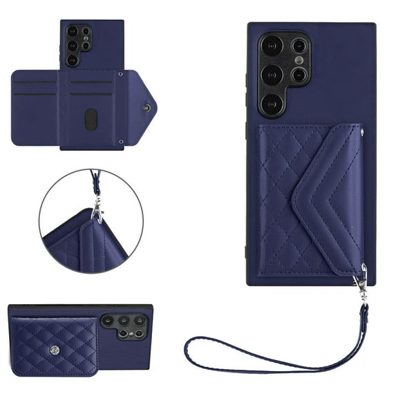TECH CIRCLE Wallet Case For Galaxy S20 FE with Card Holder,Flip Premium PU Leather Magnetic Clasp Kickstand Heavy Duty Protective Cover with Wrist Strap for Samsung Galaxy S20 FE 6.5" 2020,Blue