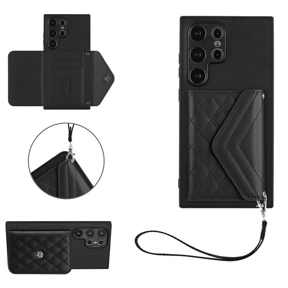 TECH CIRCLE Wallet Case For Galaxy S20 FE with Card Holder,Flip Premium PU Leather Magnetic Clasp Kickstand Heavy Duty Protective Cover with Wrist Strap for Samsung Galaxy S20 FE 6.5" 2020,Black