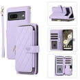 thumbnail image 1 of TECH CIRCLE Wallet Case For Google Pixel 6a,PU Leather Magnetic Flip Folio Purse Case with Card Slots Holder Shoulder Strap Wristlet Girl Women Case for Google Pixel 6A 5G 6.1" 2022,Purple, 1 of 9
