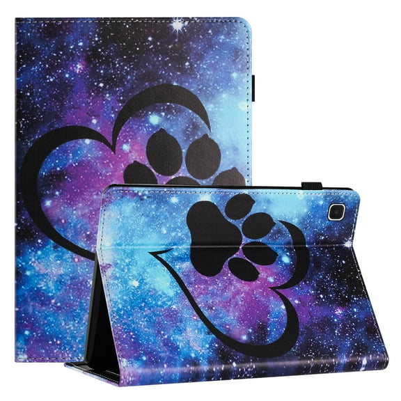 TECH CIRCLE Wallet Case For Samsung Galaxy Tab A7 10.4 2020 (SM-T500/T505/T507),PU Leather Folio Smart Stand Case with Pencil Holder Auto Wake Sleep Hand Strap Magnectic Cover,Dog