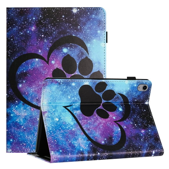 TECH CIRCLE Wallet Case For iPad 10th Generation 10.9" 2022,PU Leather Folio Smart Stand Case with Pencil Holder Auto Wake Sleep Hand Strap Magnectic Cover,Dog