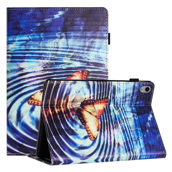 TECH CIRCLE Wallet Case For iPad Mini 6 8.3" 2021,PU Leather Folio Smart Stand Case with Pencil Holder Auto Wake Sleep Hand Strap Magnectic Cover,Butterfly