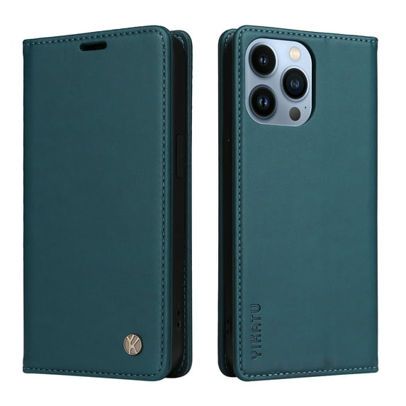 TECH CIRCLE Wallet Case For iPhone 12 Pro / 12 6.1 inch,Luxury Solid Color Magnetic Closure PU Leather Soft TPU Flip Card Stand Shockproof 360 Protection Cover.For iPhone 12 Pro / 12 6.1",Blue