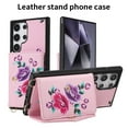 thumbnail image 1 of TECH CIRCLE Wallet Case for Galaxy S23 Ultra ,PU Leather Flip Protective Stand Flowers Floral Women Girls Case Card Holder Wristlet Mirror Shoulder Purse Case for Galaxy S23 Ultra 6.8" 2023,Pink, 1 of 10