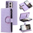 thumbnail image 1 of TECH CIRCLE Wallet Case For MOTO G POWER 2022,PU Leather Zipper Flip Folio Bling Case Wristlet Shoulder Strap Magnetic Closure Stand Protective Case for MOTO G POWER 2022 6.5",Purple, 1 of 8