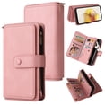 thumbnail image 1 of TECH CIRCLE Wallet Case For Moto G30,PU Leather Zipper Handbag Purse Flip Cover Kickstand Folio Women Case with Card Slots Holder Wrist Strap for Motorola Moto G30 6.5" 2021,Pink, 1 of 9