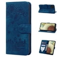 thumbnail image 1 of TECH CIRCLE Wallet Case for Samsung Galaxy A22 5G,Shockproof Slim Fit Embossed Leather Flip Kickstand Magnetic Closure Folio Card Slots Purse Phone Cover,Blue, 1 of 8