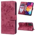 thumbnail image 1 of TECH CIRCLE Wallet Case for Samsung Galaxy A33 5G 6.4",Drop Protection Embossed Pattern PU Leather Magnetic Clasp Folio Flip Stand Card Slots Slim Fit Anti-Scratch Protective Cover,Red, 1 of 8