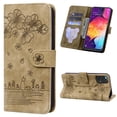 thumbnail image 1 of TECH CIRCLE Wallet Case for Samsung Galaxy A33 5G 6.4",Drop Protection Embossed Pattern PU Leather Magnetic Clasp Folio Flip Stand Card Slots Slim Fit Anti-Scratch Protective Cover,Brown, 1 of 8