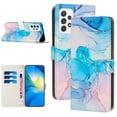thumbnail image 1 of TECH CIRCLE Wallet Case for Samsung Galaxy A53 5G 6.5 inch,Marble Pattern PU Leather Magnetic Flip Stand Shockproof TPU Inner Impact Resistant Cards Holder Case Cover with Wrist Strap,Green, 1 of 10