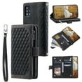 thumbnail image 1 of TECH CIRCLE Wallet Case for Samsung Galaxy A71 4G 6.7 Inch, High Quality Leather Magnetic Buckle Zipper Wallet Hand Strap Kickstand Card Slot Shock Resistant Scratch Resistant Cover, Black, 1 of 7