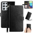 thumbnail image 1 of TECH CIRCLE Wallet Case for Samsung Galaxy S23 Ultra,Folio Fold Stand Case with Card Holders Slim Light Weight Synthetic Leather Protective Wallet Simple Cover for Samsung Galaxy S23 Ultra,Black, 1 of 6