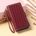 thumbnail image 1 of TECH CIRCLE Wallet Case for Samsung Galaxy S8 5.8 Inch, High Quality Leather Magnetic Buckle Zipper Wallet Hand Strap Kickstand Card Slot Shock Resistant Scratch Resistant Cover, Winered, 1 of 7