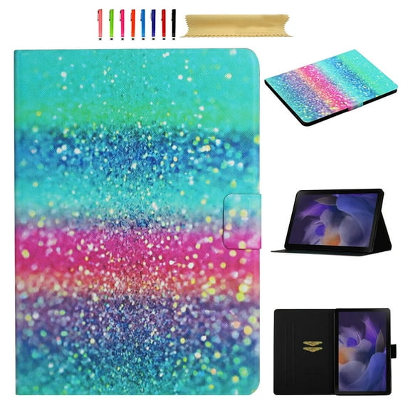 TECH CIRCLE Wallet Case for Samsung Galaxy Tab A9 8.7" 2023, PU Leather Stand Case Cover with Auto Wake/Sleep Card Slots Pen Holder Case for Samsung Galaxy Tab A9 8.7 inch SM-X110/X115, Sand