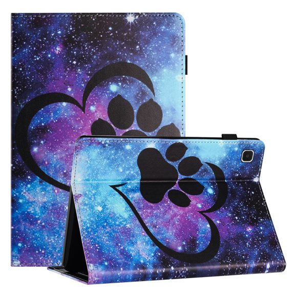TECH CIRCLE Wallet Case For Samsung Galaxy Tab S5e 10.5 2019 SM-T720 T725,PU Leather Folio Smart Stand Case with Pencil Holder Auto Wake Sleep Hand Strap Magnectic Cover,Dog