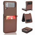 thumbnail image 1 of TECH CIRCLE Wallet Case for Samsung Galaxy Z Flip 4 5G, with Card Holder Premium Leather Card Case for Women Men Protective Retro Slim Phone Case, Brown, 1 of 5