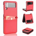 thumbnail image 1 of TECH CIRCLE Wallet Case for Samsung Galaxy Z Flip 4 5G, with Card Holder Premium Leather Card Case for Women Men Protective Retro Slim Phone Case, Red, 1 of 5