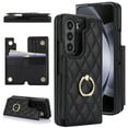 thumbnail image 1 of TECH CIRCLE Wallet Case for Samsung Galaxy Z Fold 4, Z Fold 4 Wallet Case, Slim Fit Multiple Cards Slots Ring Holder Stand Bumper Shockproof Phone Case for Galaxy Z Fold 4 5G -Black, 1 of 5