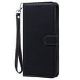 thumbnail image 1 of TECH CIRCLE Wallet Case for iPhone 11 Card Slots Holder Slim PU Leather Folio Flip Case with Hand Strap, Black, 1 of 6