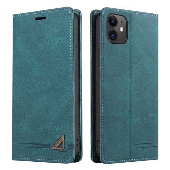 TECH CIRCLE Wallet Case for iPhone11 Handmade PU Leather Flip Folio Wallet Case with Card Slot,TPU Shockproof Inner Case for iPhone11 6.1 inch,Blue