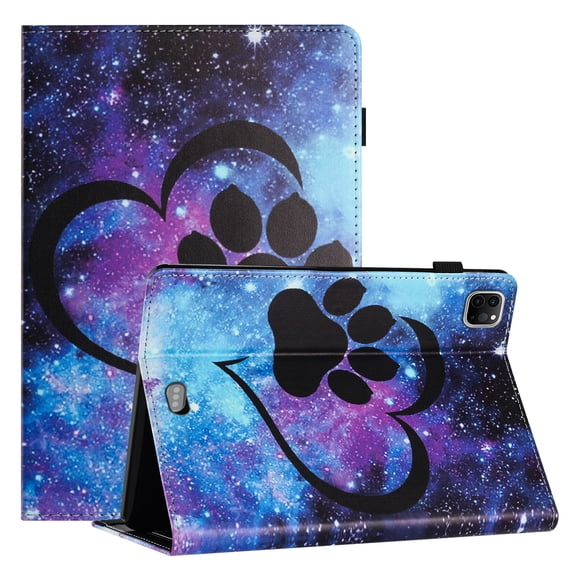 TECH CIRCLE Wallet Case For iPad Air 5th / 4th Gen 10.9" 2022/2020,iPad Pro 11 Inch Case,PU Leather Folio Smart Stand Case with Pencil Holder Auto Wake Sleep Hand Strap Magnectic Cover,Dog
