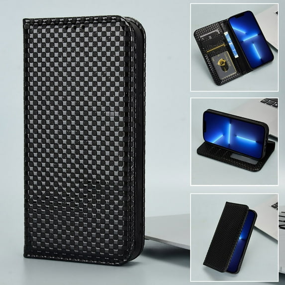 TECH CIRCLE Wallet Case for iPhone 12 Pro Max 6.7 inch,Luxury Hidden Magnetic Closure PU Leather Flip Folio Kickstand Credit Card Slots 360 Protection Shockproof Phone Cover,Black