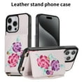 thumbnail image 1 of TECH CIRCLE Wallet Case for iPhone 13 ,PU Leather Flip Protective Stand Flowers Floral Women Girls Case Card Holder Wristlet Mirror Shoulder Purse Case for iPhone 13 6.1" 2021,Gray, 1 of 10