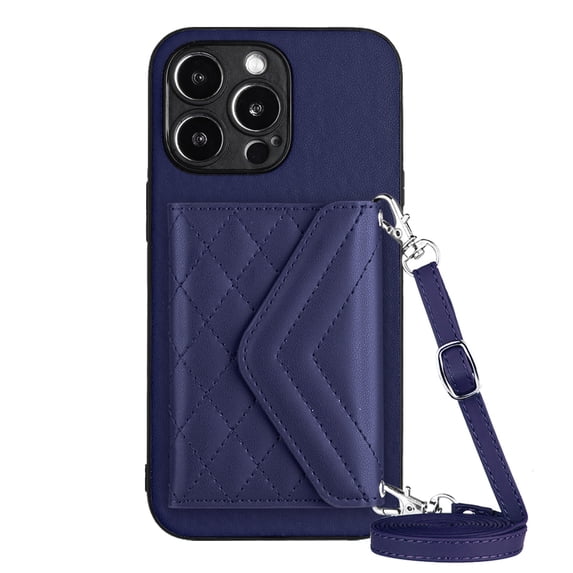 TECH CIRCLE Wallet Case For iPhone 13 Pro with Card Holder,Flip Premium PU Leather Magnetic Clasp Kickstand Heavy Duty Protective Cover with Lanyard Strap for Apple iPhone 13 Pro 6.1" 2021,Blue