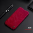 thumbnail image 1 of TECH CIRCLE Wallet Case for iPhone 14 Pro with Card Slots Holder Camera Lens Slide Case, Luxury PU Leather Rugged PC Shockproof Ultra Slim Thin Fit Classic Flip Leather Protective Cover,Red, 1 of 11