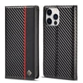 thumbnail image 1 of TECH CIRCLE Wallet Case for iPhone 14 Pro Max, PU Leather TPU Slim Carbon Fiber Card Slots Kickstand Protective Flip Phone Cover for Apple iPhone 14 Pro Max 6.7 inch 2022, Black (Vertical), 1 of 2