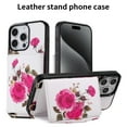 thumbnail image 1 of TECH CIRCLE Wallet Case for iPhone 16 Pro ,PU Leather Flip Protective Stand Flowers Floral Women Girls Case Card Holder Wristlet Mirror Shoulder Purse Case for iPhone 16 Pro 6.3" 2024,White, 1 of 10