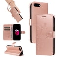 thumbnail image 1 of TECH CIRCLE Wallet Case For iPhone 7 / 8 / SE, Emboss Flower Premium PU Leather Magnetic Card Slots Flip Protective Kickstand Case with Wrist Strap for Apple iPhone 7 / 8 / SE 4.7",Rosegold, 1 of 8