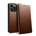 thumbnail image 1 of TECH CIRCLE Wallet Phone Case for iPhone 15 Pro (2023) - Protective Leather Shell Durable Soft Silicone Back Cover Magnetic Folio Phone Case with Card Holder/Pocket/Stand Feature, Brown, 1 of 6