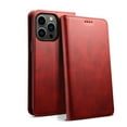 thumbnail image 1 of TECH CIRCLE Wallet Phone Case for iPhone 15 Pro (2023) - Protective Leather Shell Durable Soft Silicone Back Cover Magnetic Folio Phone Case with Card Holder/Pocket/Stand Feature, Red, 1 of 6