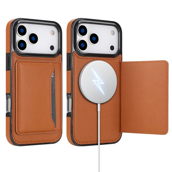 TECH CIRCLE Wallet Phone Case for iPhone 7 Plus/8 Plus, with Card Holder, Stand, Compatible with Magnetic Car Mounts, Lightweight PU Leather Shell Protective Case, Brown