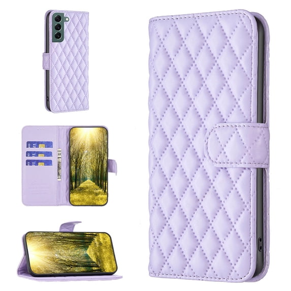 TECH CIRCLE Wallet case for Samsung Galaxy S22 Plus 5G, Protective Folio PU Leather Credit Card Pocket Wallet case with Kickstand Magnetic Closure Case For Samsung Galaxy S22 Plus,Purple