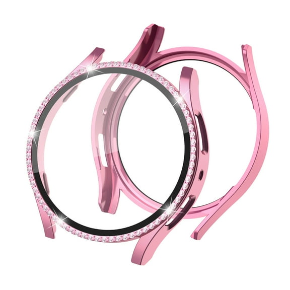 TECH CIRCLE Watch Case for Samsung Galaxy Watch 6 (44mm) 2023 Smartwatch (SM-R940NZ) - [Built-in Tempered Glass Screen Protector] Full Protective Scratch Resistant Hard Plastic Cover Case, Pink