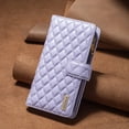 thumbnail image 1 of TECH CIRCLE Zipper Wallet case for iPhone XS/X, Argyle Pattern PU Leather Wallet case with Handstrap Kickstand Card Slots Magnetic Closure Shockproof Case For iPhone XS/X,Purple, 1 of 6