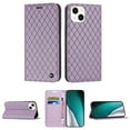 thumbnail image 1 of TECH CIRCLE for Apple iPhone 13 RFID Blocking Wallet Case with  Cash Credit Card Slots,Magnetic Closure Flip Holder Shockproof Phone Cover,Purple, 1 of 11