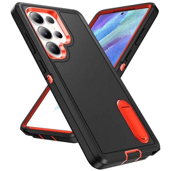 TECH CIRCLE for Samsung Galaxy S26+ 3-Layer PC+TPU+PC Case with KickStand Slim Heavy Duty Rugged Shock-Absorbent Tough Durable Cover,H