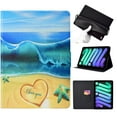 thumbnail image 1 of TECH CIRCLE iPad 10th Generation 10.9 inch Case 2022, Cute Pattern Slim Folio Protective with Auto Wake/Sleep Multiple Angles Stand Smart Wallet Cover for Apple iPad 10th Gen 2022,Sandy Beach, 1 of 7