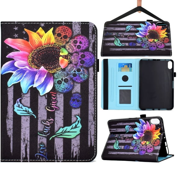 TECH CIRCLE iPad 10th Generation Case iPad 10.9 Inch Case 2022, iPad Case 10th Generation Multi-Angle Viewing Stand Cover with Hand Strap Card Slots Wallet Case for iPad 10th Gen 10.9" 2022,Sunflower