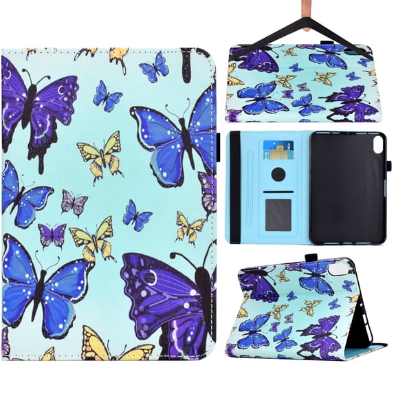 TECH CIRCLE iPad 10th Generation Case iPad 10.9 Inch Case 2022, iPad Case 10th Generation Multi-Angle Viewing Stand Cover with Hand Strap Card Slots Wallet Case for iPad 10th Gen 10.9" 2022, Butterfly