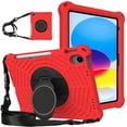 thumbnail image 1 of TECH CIRCLE iPad 10th Generation Case 2022 10.9 inch, Shockproof Rugged Drop Protection Cover with 360° Rotatable Kickstand & Shoulder Strap & Pencil Holder for 10.9" iPad Case 2022 Released, Red, 1 of 6