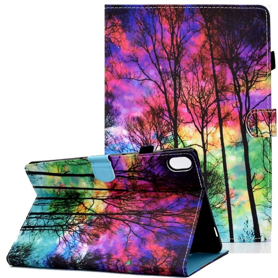 TECH CIRCLE iPad 10th Generation Case 2022, Flip Folio PU Leather Lightweight Stand Case with Auto Sleep/Wake Wallet Case for iPad 10th Gen 10.9 inch 2022 A2696 A2757 A2777, Colorful Forest