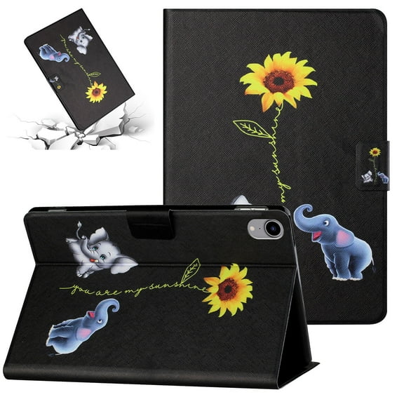 TECH CIRCLE iPad 10th Generation Case 2022, Flip Folio PU Leather Lightweight Stand Case with Auto Sleep/Wake Wallet Case for iPad 10th Gen 10.9 inch 2022 A2696 A2757 A2777, Elephant