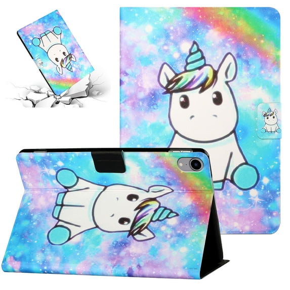 TECH CIRCLE iPad 10th Generation Case 2022, Flip Folio PU Leather Lightweight Stand Case with Auto Sleep/Wake Wallet Case for iPad 10th Gen 10.9 inch 2022 A2696 A2757 A2777, Unicorn