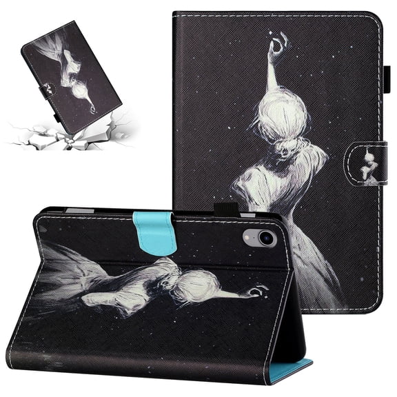 TECH CIRCLE iPad 10th Generation Case 2022, Flip Folio PU Leather Lightweight Stand Case with Auto Sleep/Wake Wallet Case for iPad 10th Gen 10.9 inch 2022 A2696 A2757 A2777, Girl